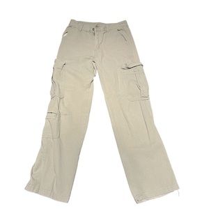 Trendy Retro Green Cargo Trousers